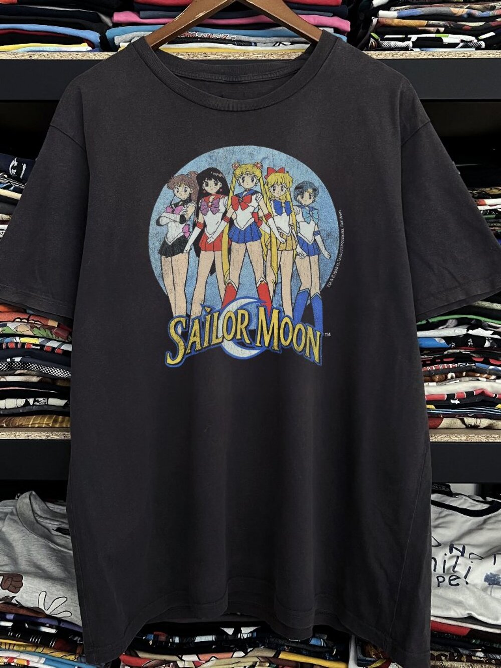 1998 Sailor Moon Washed Black Tee